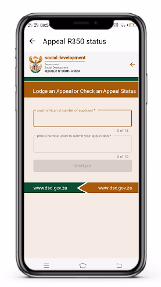 SRD R350 App Screenshot 1 - AppWisp.com SRD R350 App Screenshot 1 - AppWisp.com