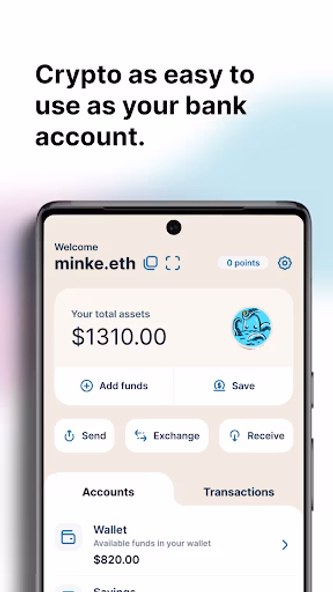 Minke Wallet: Polygon & USDC Screenshot 2 - AppWisp.com Minke Wallet: Polygon & USDC Screenshot 2 - AppWisp.com