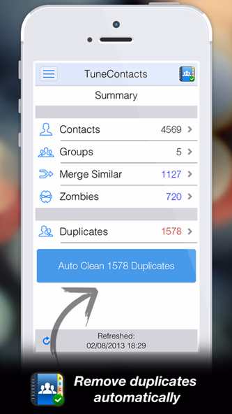 Tuneup Contacts Screenshot 1 - AppWisp.com Tuneup Contacts Screenshot 1 - AppWisp.com