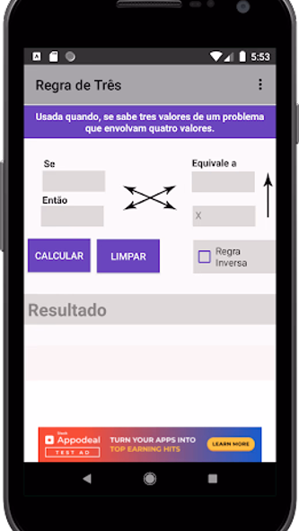 Regra de Três Screenshot 1 - AppWisp.com Regra de Três Screenshot 1 - AppWisp.com