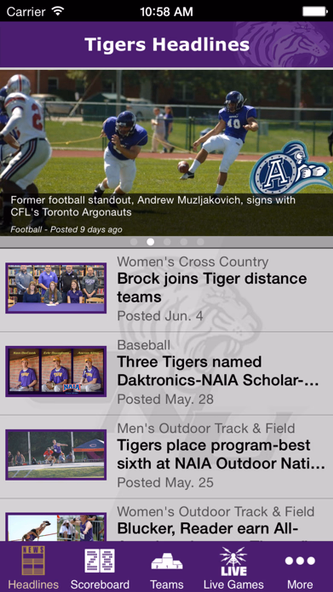 ONU Tigers Screenshot 2 - AppWisp.com ONU Tigers Screenshot 2 - AppWisp.com