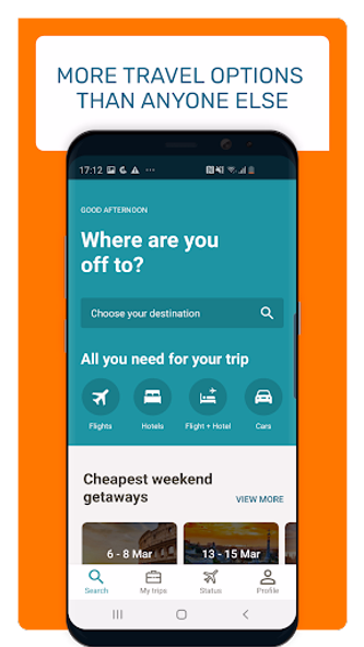 Travellink: Flights & hotels Screenshot 1 - AppWisp.com Travellink: Flights & hotels Screenshot 1 - AppWisp.com