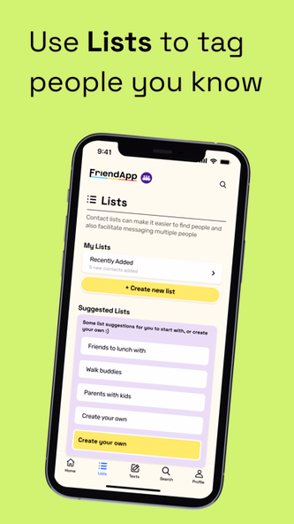 FriendApp Contacts - Free CRM Screenshot 2 - AppWisp.com FriendApp Contacts - Free CRM Screenshot 2 - AppWisp.com