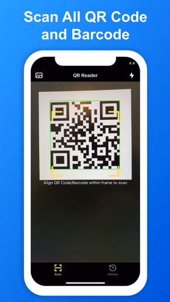 SkyBlueScan: QR Code Scanner Screenshot 1 - AppWisp.com SkyBlueScan: QR Code Scanner Screenshot 1 - AppWisp.com