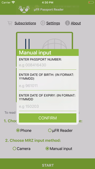 µFR NFC ePassport Reader Screenshot 4 - AppWisp.com µFR NFC ePassport Reader Screenshot 4 - AppWisp.com