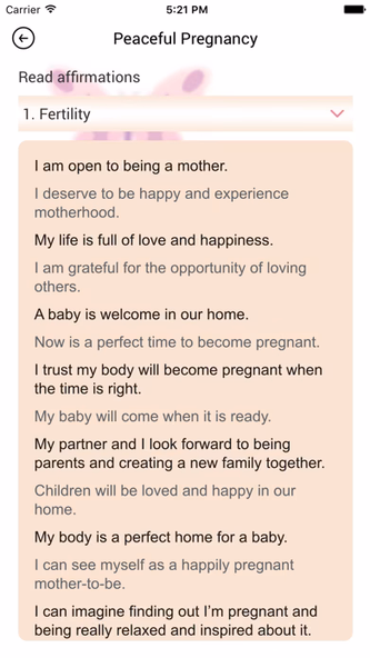 Peaceful Pregnancy: Easy Birth Screenshot 3 - AppWisp.com Peaceful Pregnancy: Easy Birth Screenshot 3 - AppWisp.com