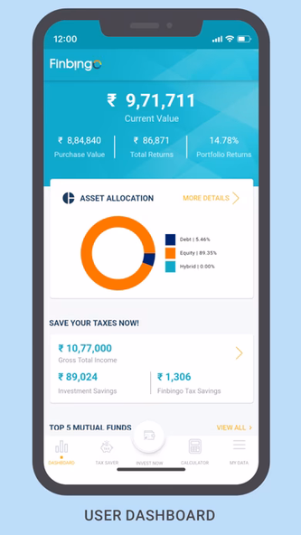 Finbingo: Mutual Fund & NPS Screenshot 1 - AppWisp.com Finbingo: Mutual Fund & NPS Screenshot 1 - AppWisp.com