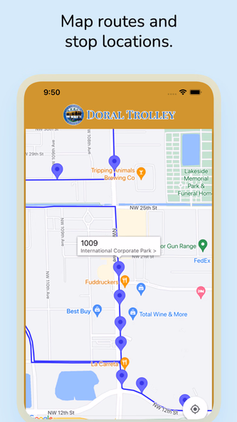 Doral Trolley Tracker Screenshot 4 - AppWisp.com Doral Trolley Tracker Screenshot 4 - AppWisp.com