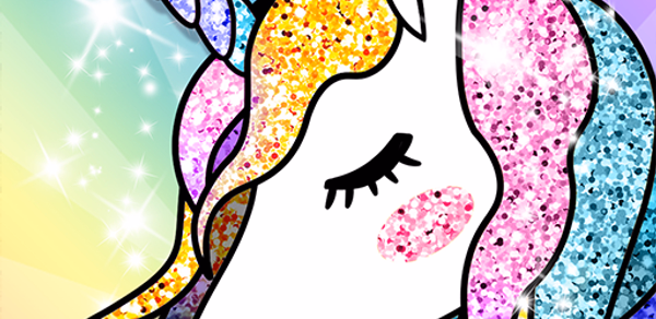 Unicorn Coloring Book Glitter Header - AppWisp.com Unicorn Coloring Book Glitter Header - AppWisp.com