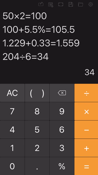 Calculator with History Tape Screenshot 3 - AppWisp.com Calculator with History Tape Screenshot 3 - AppWisp.com