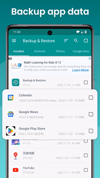 Backup and Restore - APP Screenshot 2 - AppWisp.com Backup and Restore - APP Screenshot 2 - AppWisp.com