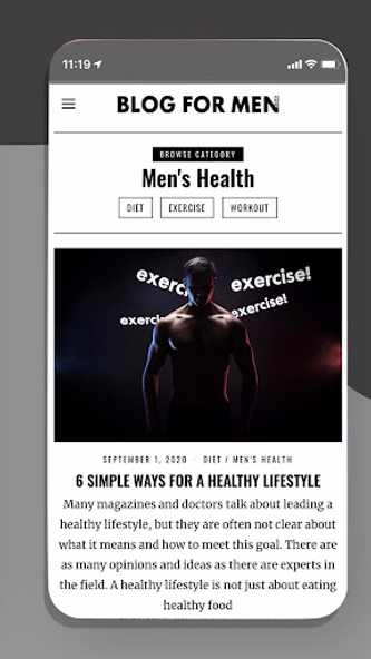 Blog for Men Screenshot 4 - AppWisp.com