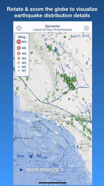 Epicenter - Global Earthquakes Screenshot 2 - AppWisp.com Epicenter - Global Earthquakes Screenshot 2 - AppWisp.com
