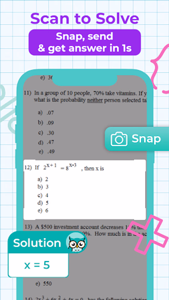 Homework Helper AI Math Solver Screenshot 1 - AppWisp.com