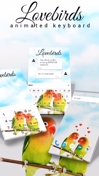 Lovebirds Keyboard + Wallpaper Screenshot 1 - AppWisp.com Lovebirds Keyboard + Wallpaper Screenshot 1 - AppWisp.com
