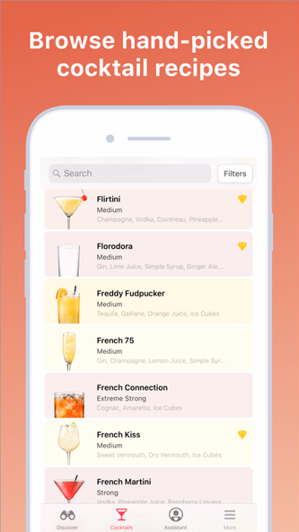 Cocktail Flow - Drink Recipes Screenshot 1 - AppWisp.com Cocktail Flow - Drink Recipes Screenshot 1 - AppWisp.com