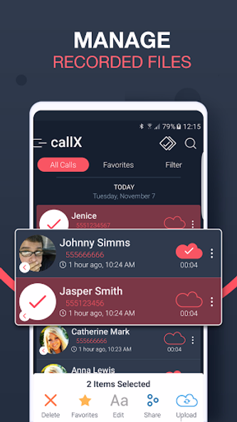 Call Recorder - callX Screenshot 3 - AppWisp.com Call Recorder - callX Screenshot 3 - AppWisp.com