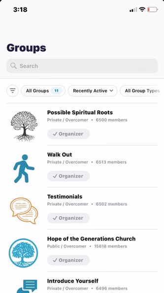 Overcomers' Community Screenshot 1 - AppWisp.com Overcomers' Community Screenshot 1 - AppWisp.com