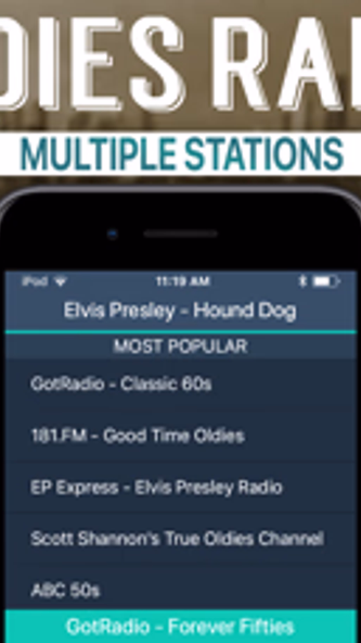 Oldies Radio+ Screenshot 1 - AppWisp.com Oldies Radio+ Screenshot 1 - AppWisp.com