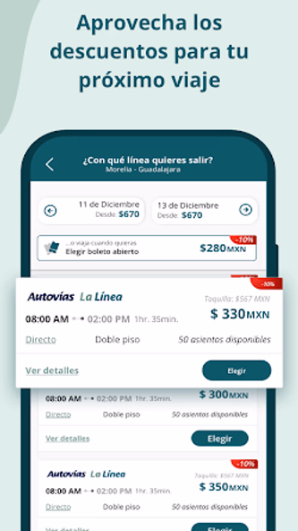 Autovías: Viajes en Autobus MX Screenshot 2 - AppWisp.com Autovías: Viajes en Autobus MX Screenshot 2 - AppWisp.com