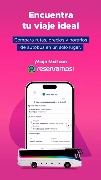 Reservamos: Boletos de autobús Screenshot 1 - AppWisp.com Reservamos: Boletos de autobús Screenshot 1 - AppWisp.com