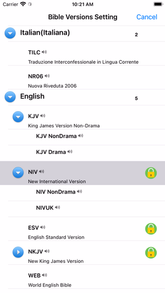 English Italian Audio Bible Screenshot 3 - AppWisp.com English Italian Audio Bible Screenshot 3 - AppWisp.com