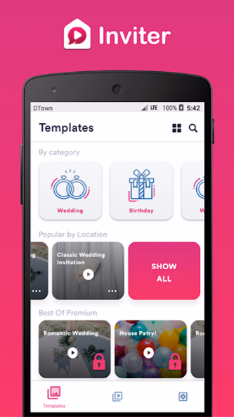 Video Invitations by Inviter Screenshot 1 - AppWisp.com Video Invitations by Inviter Screenshot 1 - AppWisp.com