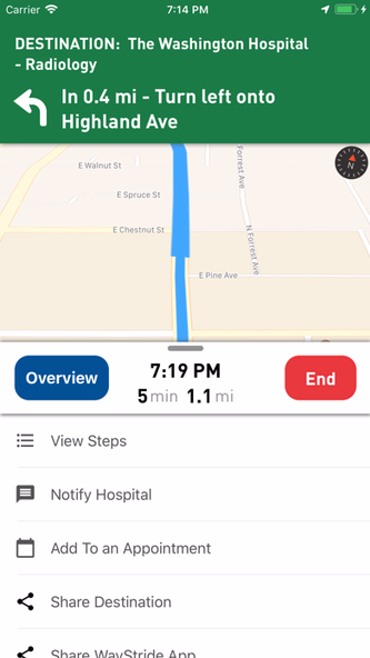 WayStride: Hospital Navigator Screenshot 4 - AppWisp.com WayStride: Hospital Navigator Screenshot 4 - AppWisp.com