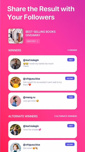 Rafi - Giveaway for Instagram Screenshot 4 - AppWisp.com