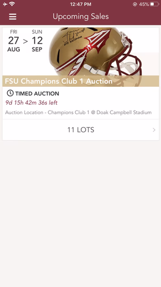 GameDay Auctions Screenshot 1 - AppWisp.com GameDay Auctions Screenshot 1 - AppWisp.com