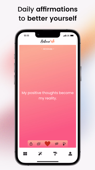 Daily Affirmations - Believe Screenshot 1 - AppWisp.com Daily Affirmations - Believe Screenshot 1 - AppWisp.com