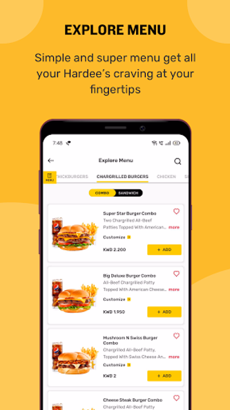 Hardee's Kuwait - order online Screenshot 2 - AppWisp.com Hardee's Kuwait - order online Screenshot 2 - AppWisp.com