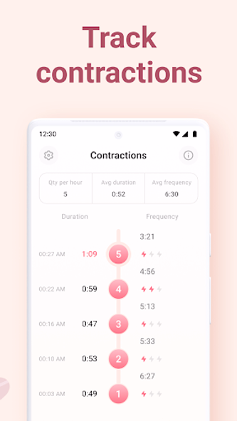 Contraction Timer & Counter Screenshot 2 - AppWisp.com Contraction Timer & Counter Screenshot 2 - AppWisp.com