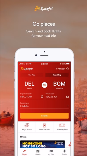 SpiceJet – Book Cheap Flights Screenshot 1 - AppWisp.com SpiceJet – Book Cheap Flights Screenshot 1 - AppWisp.com