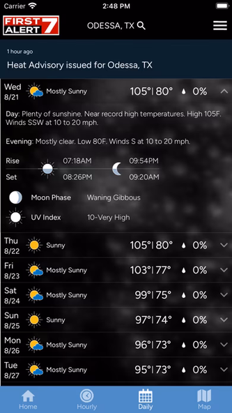CBS7 Weather Screenshot 3 - AppWisp.com CBS7 Weather Screenshot 3 - AppWisp.com
