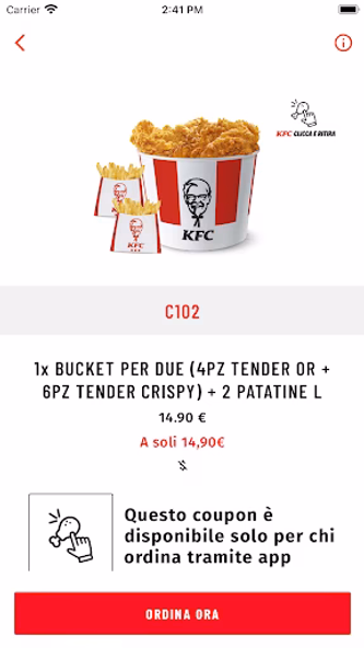 KFC Italia Screenshot 4 - AppWisp.com KFC Italia Screenshot 4 - AppWisp.com