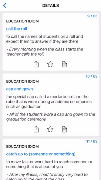Education idioms in English Screenshot 2 - AppWisp.com Education idioms in English Screenshot 2 - AppWisp.com