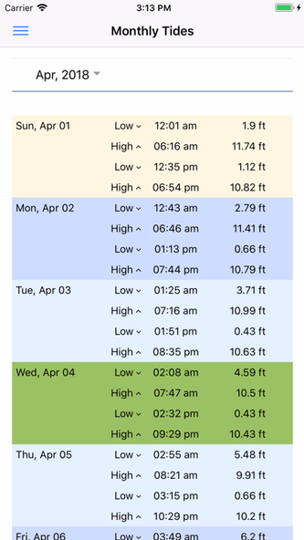 Tide Clock and Tide Times Screenshot 2 - AppWisp.com Tide Clock and Tide Times Screenshot 2 - AppWisp.com