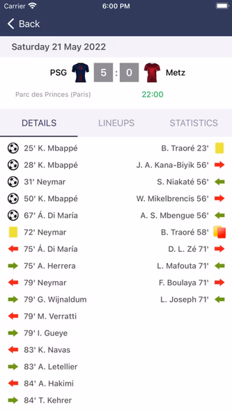 Live Scores of Football France Screenshot 3 - AppWisp.com Live Scores of Football France Screenshot 3 - AppWisp.com