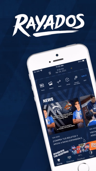 Rayados Screenshot 1 - AppWisp.com Rayados Screenshot 1 - AppWisp.com