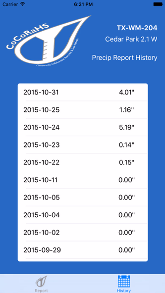 CoCoRaHS Observer Screenshot 1 - AppWisp.com CoCoRaHS Observer Screenshot 1 - AppWisp.com