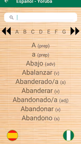 Diccionario Español Yorùbá Screenshot 3 - AppWisp.com Diccionario Español Yorùbá Screenshot 3 - AppWisp.com