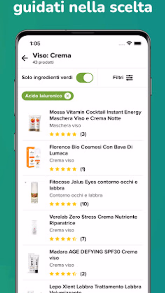 Greenity - Bio INCI Cosmetici Screenshot 4 - AppWisp.com Greenity - Bio INCI Cosmetici Screenshot 4 - AppWisp.com