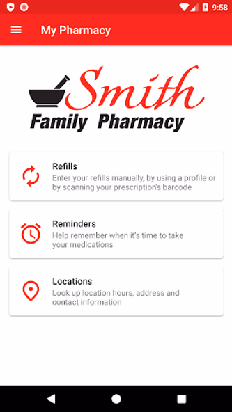Smith Family Pharmacy Screenshot 1 - AppWisp.com Smith Family Pharmacy Screenshot 1 - AppWisp.com