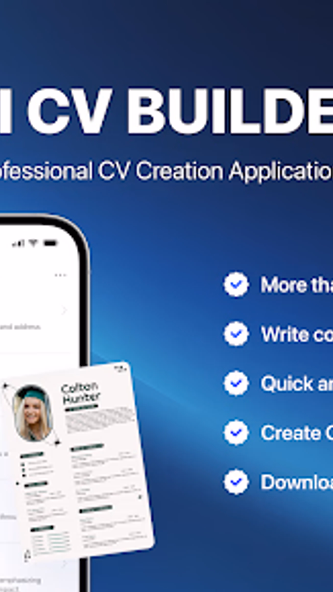 CV Maker and AI CV Builder Screenshot 1 - AppWisp.com CV Maker and AI CV Builder Screenshot 1 - AppWisp.com