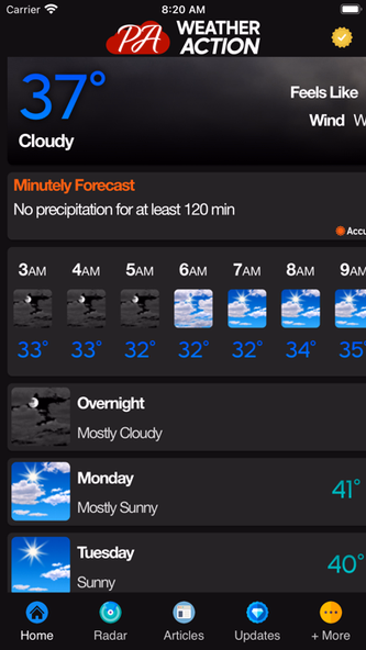 PA Weather Screenshot 1 - AppWisp.com PA Weather Screenshot 1 - AppWisp.com