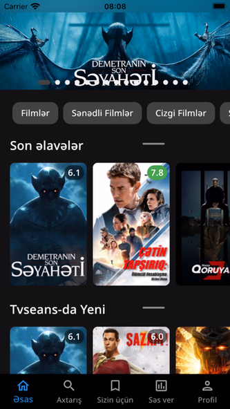 TVSEANS - Mobil Kinoteatr Screenshot 1 - AppWisp.com TVSEANS - Mobil Kinoteatr Screenshot 1 - AppWisp.com