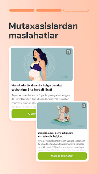 Lalu - Homiladorlik maktabi Screenshot 4 - AppWisp.com Lalu - Homiladorlik maktabi Screenshot 4 - AppWisp.com