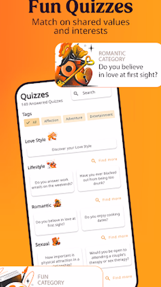 Firefly - Quiz based matches Screenshot 2 - AppWisp.com Firefly - Quiz based matches Screenshot 2 - AppWisp.com
