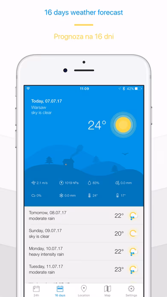 Weather 16 days forecast Screenshot 2 - AppWisp.com Weather 16 days forecast Screenshot 2 - AppWisp.com